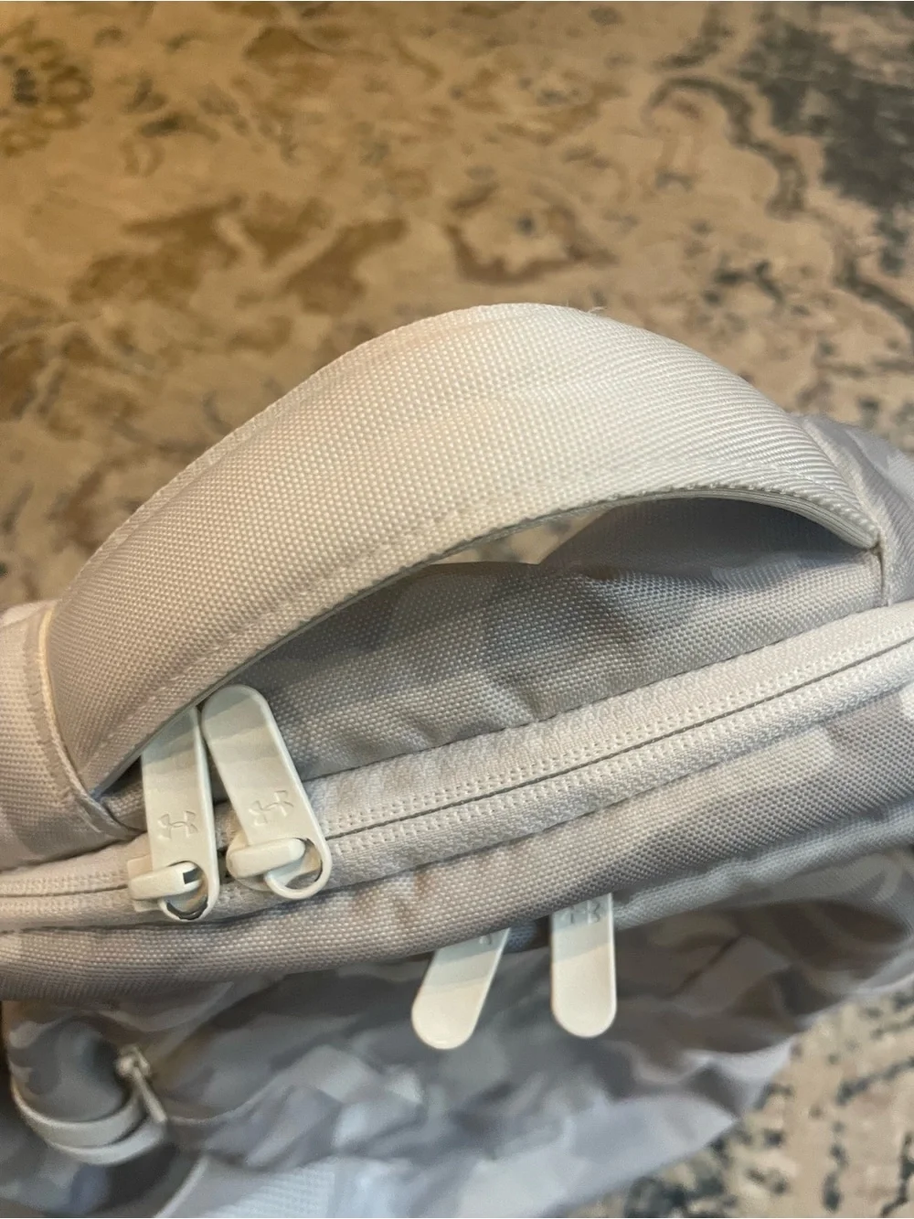 Under Armour Hustle 6.0 Light Gray Camouflage Backpack
